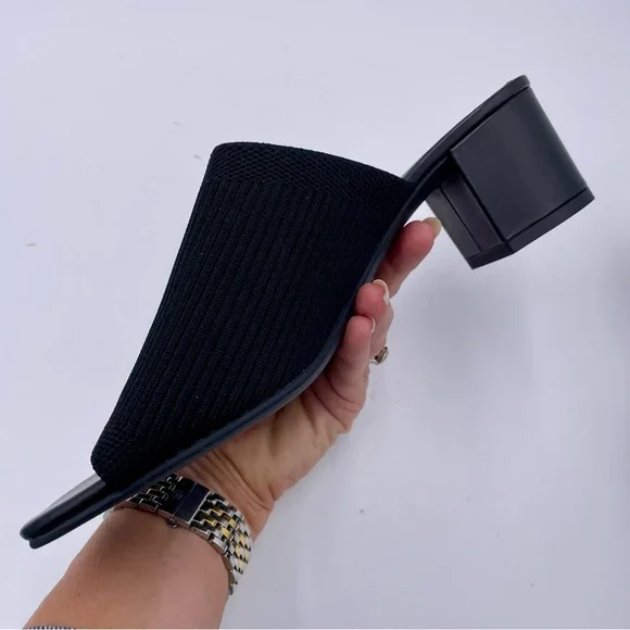 NEW Everlane Black Glove ReKnit Mule Heel Sandal in Size 9.5 - Picture 6 of 12